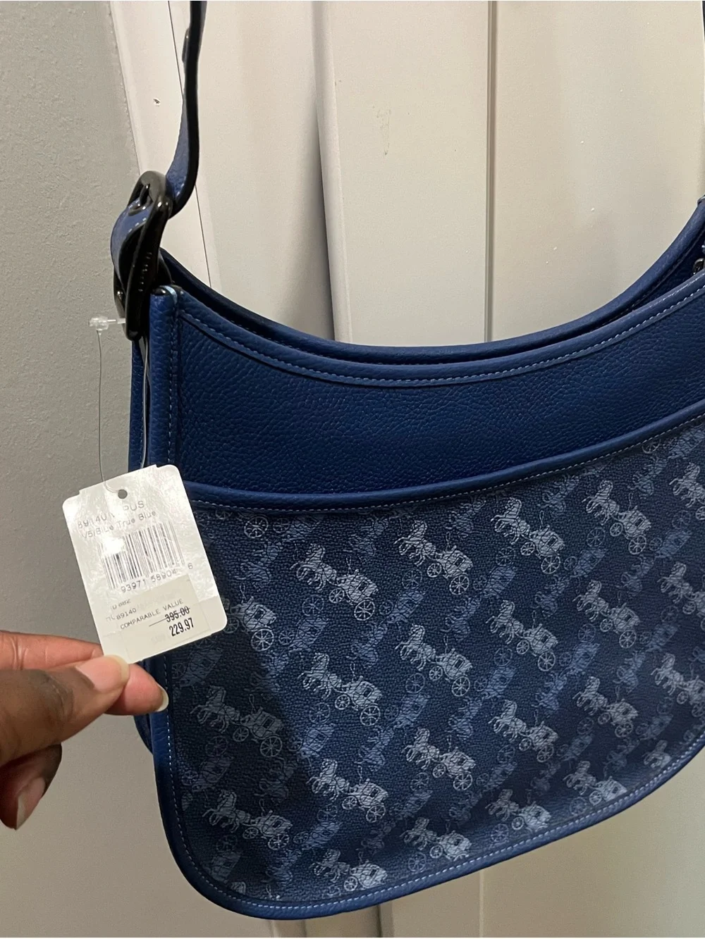 NWT Coach Blue Signature Hobo Shoulder Bag